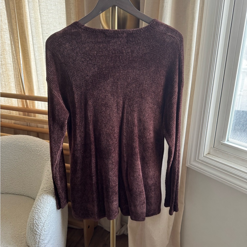 August Silk Women's Burgundy Cardigan - Picture 6 of 7